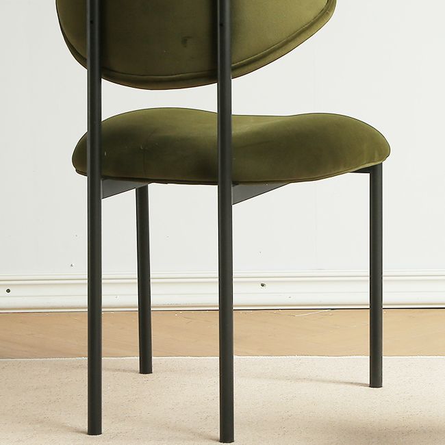 Contemporary Open Back Upholstered Dining Side Chair for Home