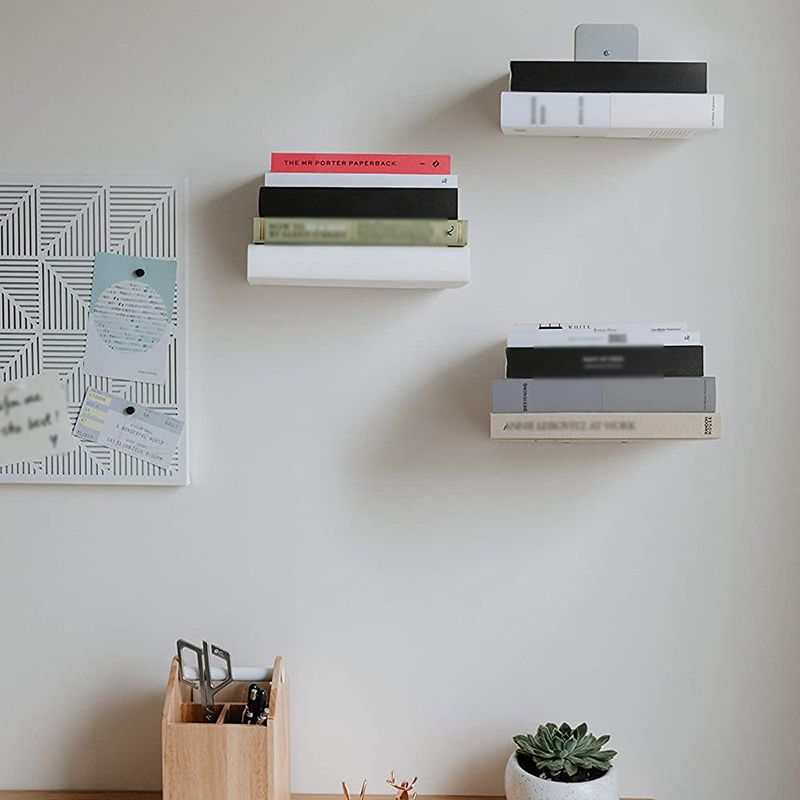 Wall Mounted Bookshelf Industrial Style Bookcase for Office and Study Room