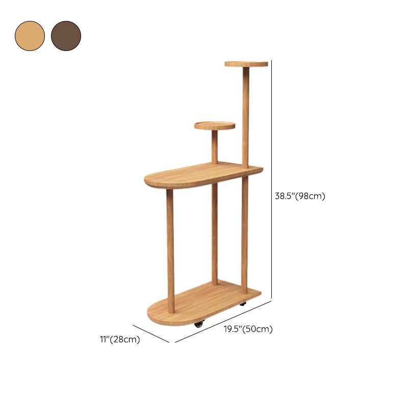 Contemporary  Wooden Oval Top Side Table  End Table36.22" High with Storage