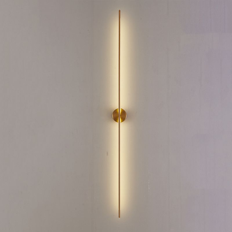 Metal Linear Shape Wall Light Modern 2 Lights Wall Mount Fixture