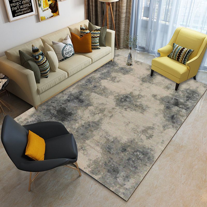Multi Color Geometrical Rug Synthetics Contemporary Area Carpet Pet Friendly Non-Slip Backing Washable Rug for Living Room