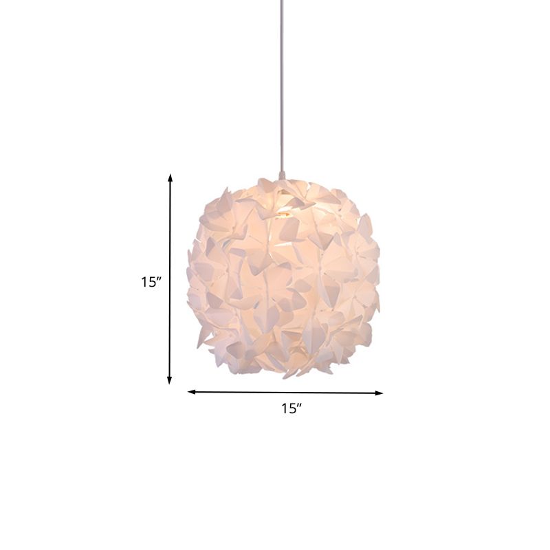 Pendentif 1-Bulb Contemporain Blossant Blossom Fleur Plafond Plafonnement Aménagement avec une teinte acrylique