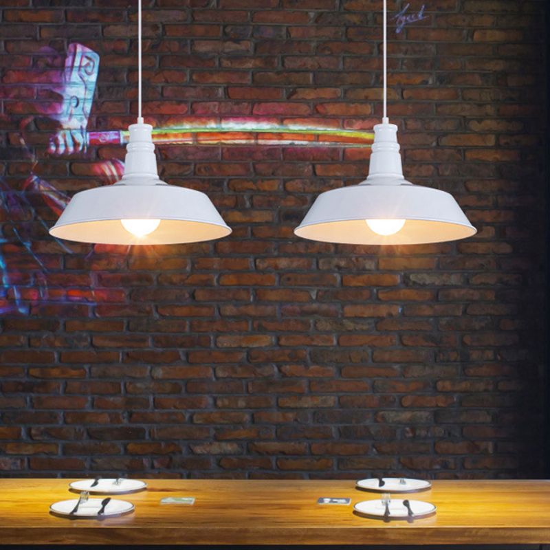 Nordic Bell Shade Hanging Light, Macaron Style Metal 1-Light Hanging Light Fixtures for Indoor