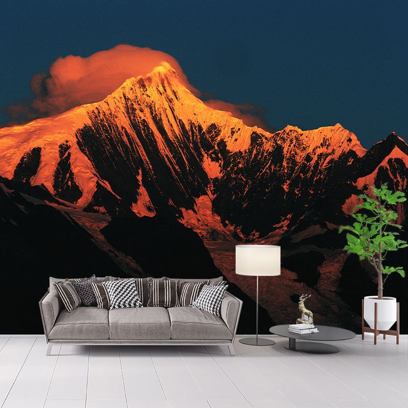 Photography Wall Mural Wallpaper Mountain Range Sitting Room Wall Mural