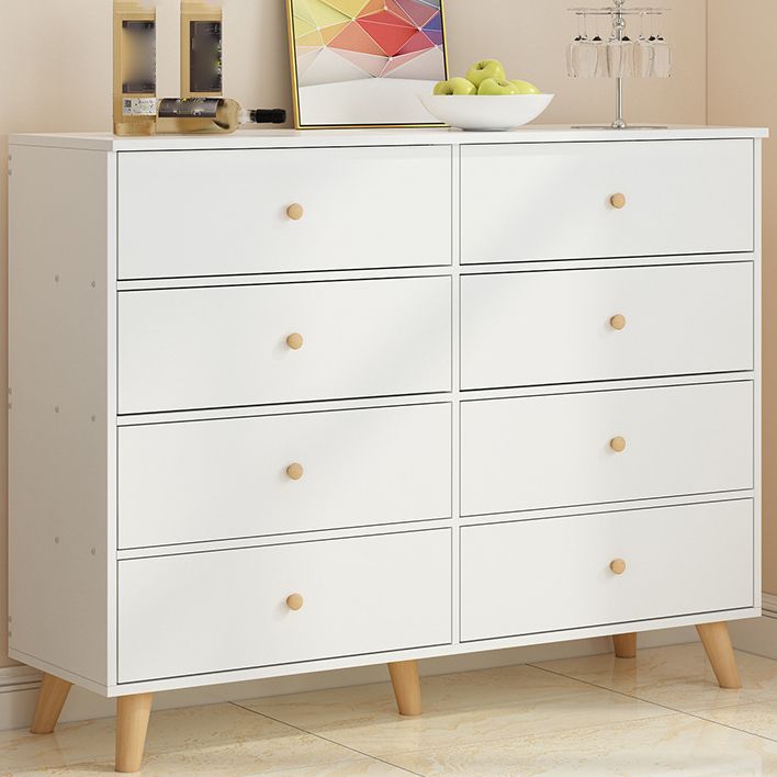 Contemporary Wood Storage Chest Matte Finish Bedroom Dresser