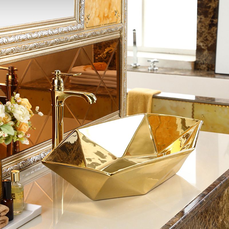 Modern Vessel Lavatory Sink Metal Specialty with Faucet Basin Sink