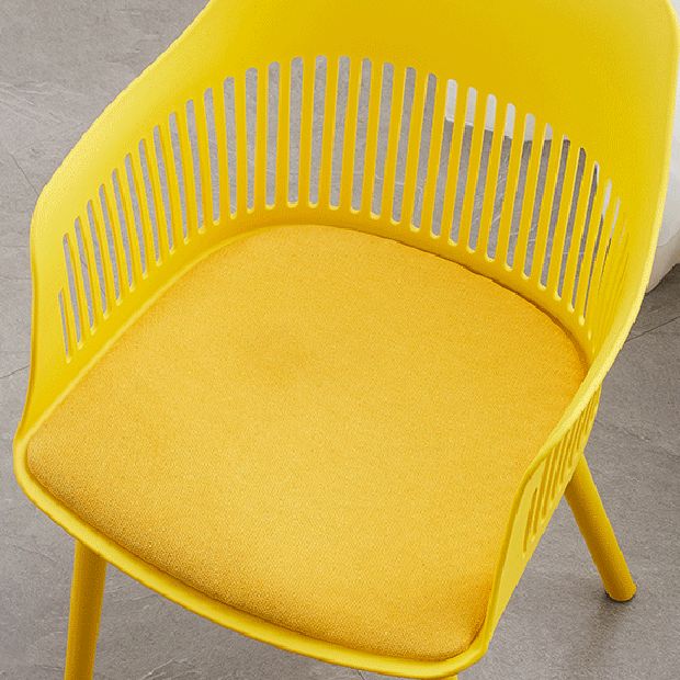 Plastic Chair Scandinavian Style Dining Kitchen Room Arm Chair
