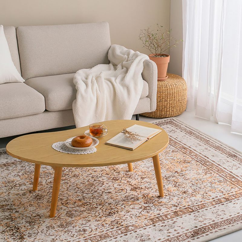 Light Brown Graphic Carpet Polyester Casual Carpet Washable Carpet for Home Decor