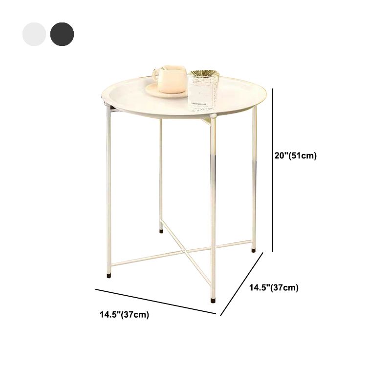 Metal Nightstand 20" Tall Industrial Bedside Cabinet with 2 Shelves