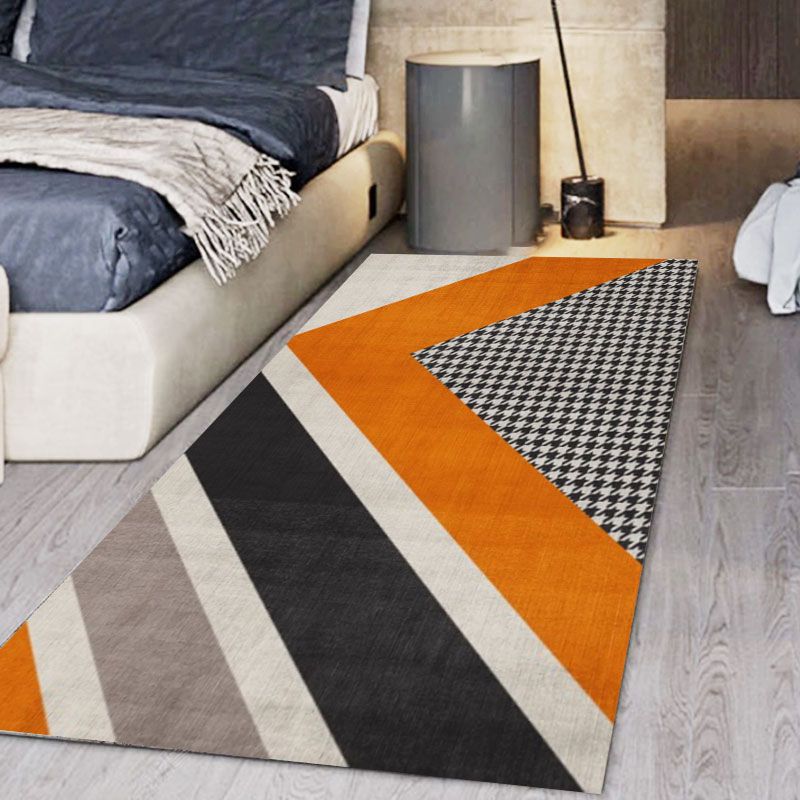 Blauwe woonkamer vloerkleed geometrisch patroon polyester gebied tapijt vlek resistent tapijt