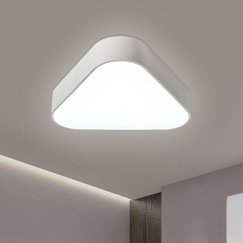 Triangular Acrylic Flush Mount Light Kids White/Yellow/Purple LED Close to Ceiling Lighting Fixture