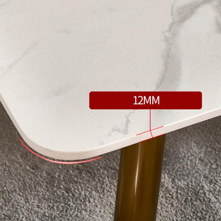 Modern Style Sintered Stone Dining Table with White Rectangle Shape Table for Home Use