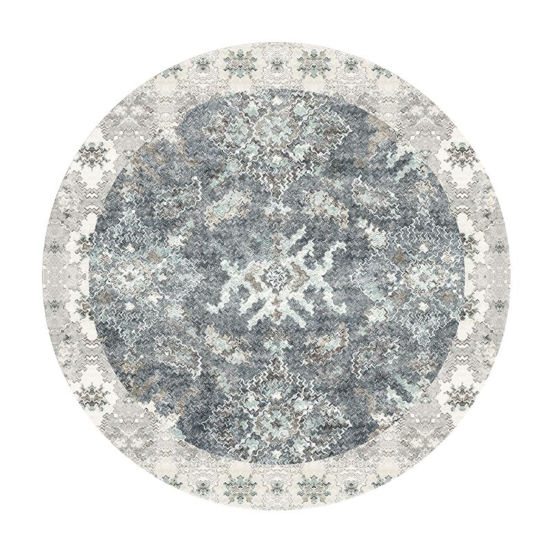 Stylish Red Area Carpet Bohemian Pattern Polyester Rug Anti-Slip Washable Rug for Home Decor