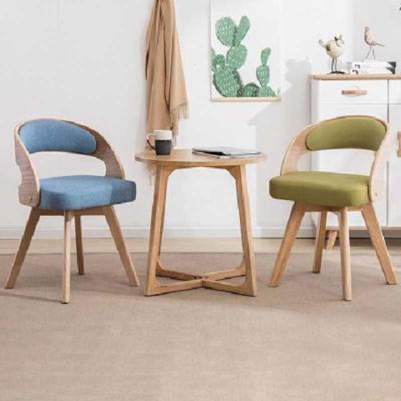 Contemporary Swivel Side Dining Room Chair Open Back Chair for Home Use