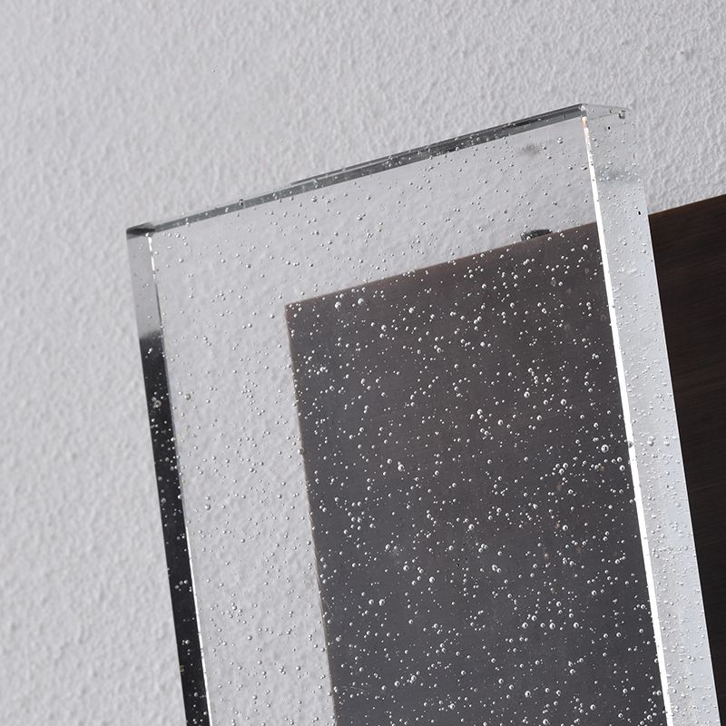 1 Licht klares kristallwandmontiertes Leuchtenmesser moderner rechteckiger Leuchtenlicht