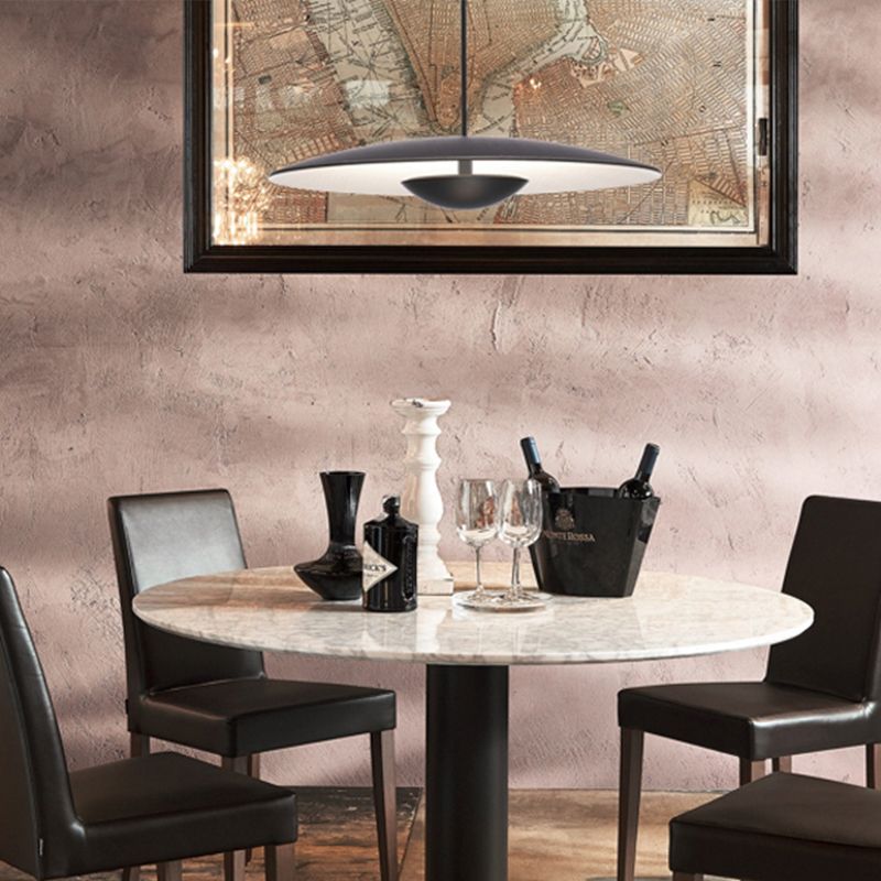 Metall fliegende Untertasse hängende Lampe Minimalistische 1-Licht-Federung für Esszimmer