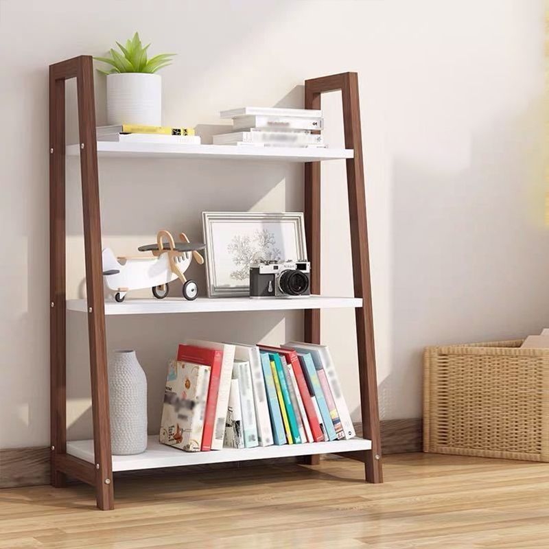 Open Back Bookshelf Scandinavian Style Bookcase for Study Room and Office