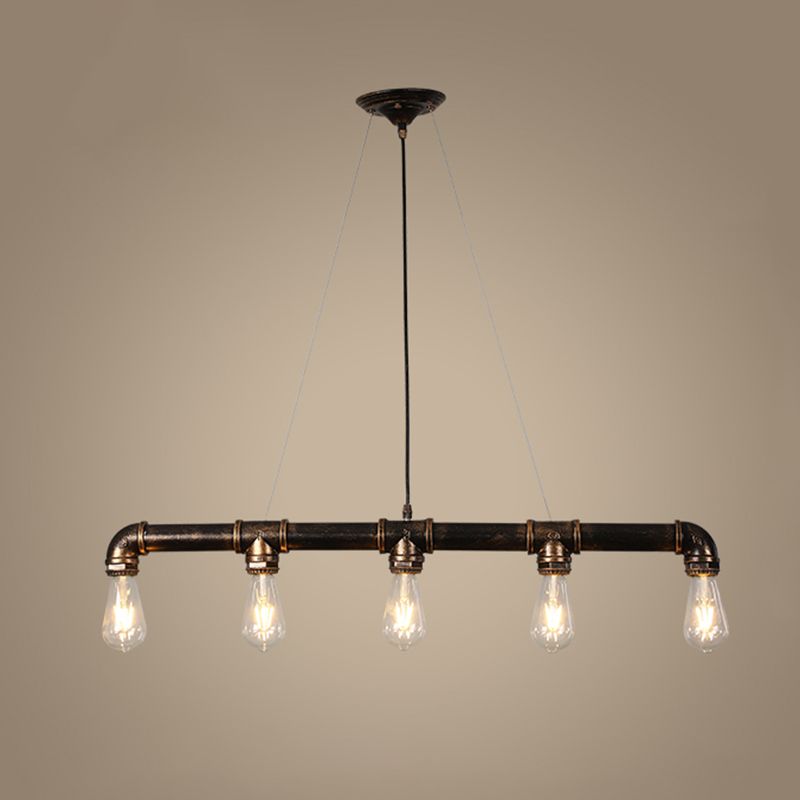 Lampadario il lampadario lineare in stile lampadario lineare di arrugginitura in metallo