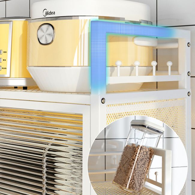 Modern Style Bookshelf Metal Closed Back Bookcase with Door for Office