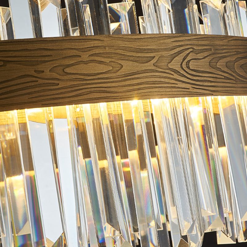 Gold Nordic Modern Lighting Fixtures Crystal Circle Down Lighting Pendant