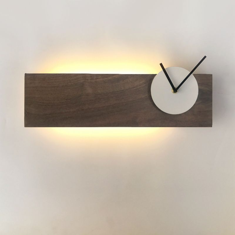 Lampe murale en bois de style contemporain Simplicité Géométrique Simplicité Murne Lumière pour la chambre