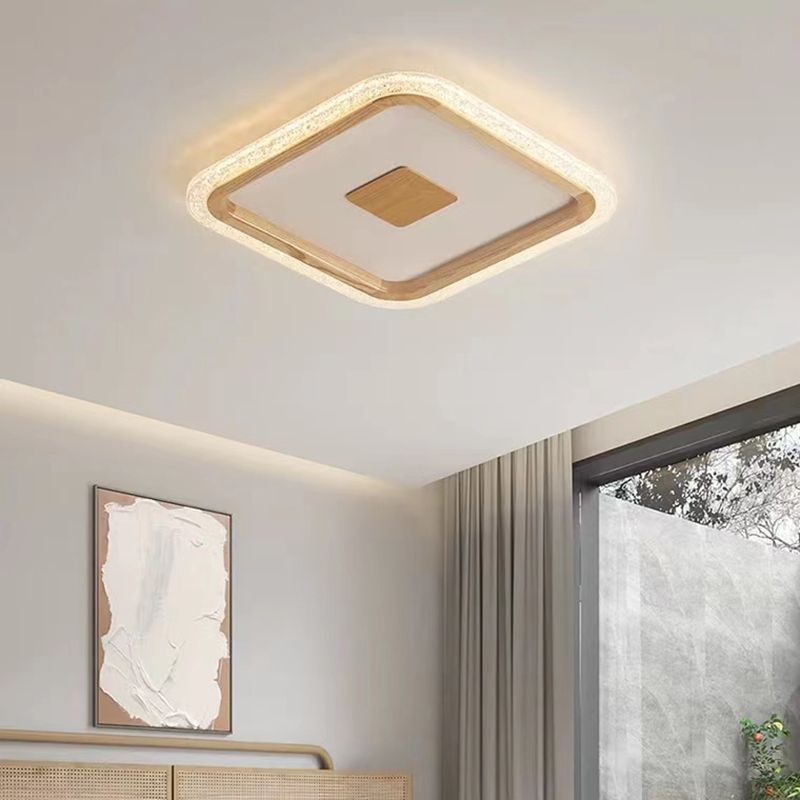 1 Light Geometric Flush Mount Lamp Simplicity Crystal Flush Light Fixtures