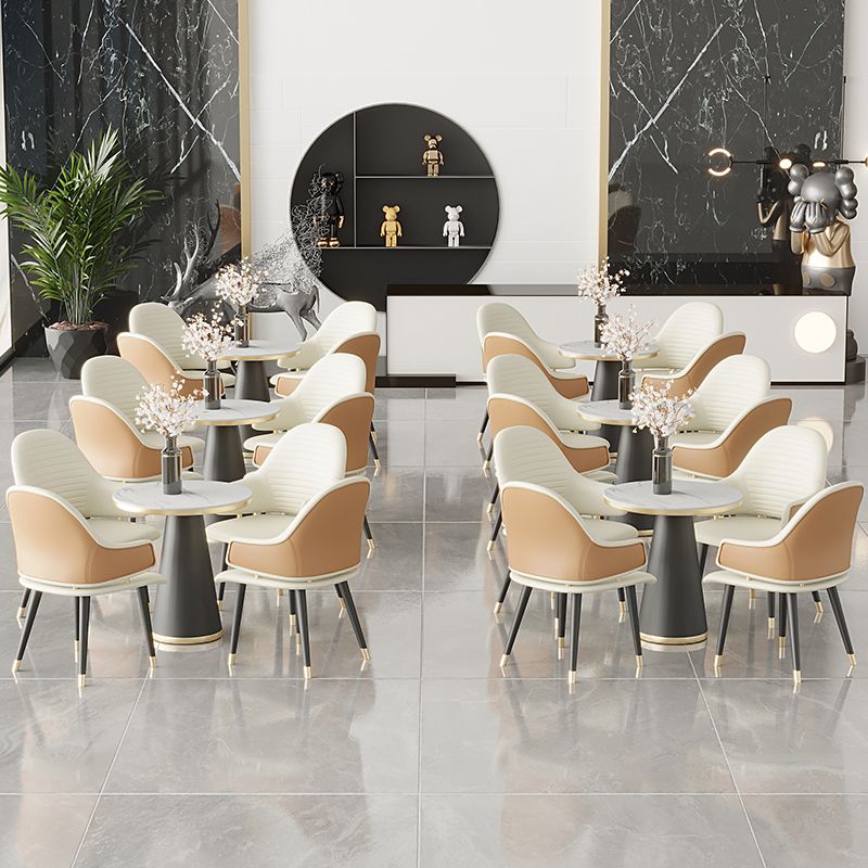 Glam Style 1/5 Pieces Dining Set Sintered Stone Dining Table Set for Home Use
