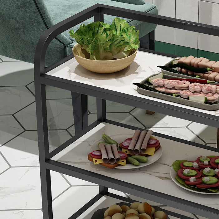 25.59"H Portable Modern Prep Table Metal Prep Table for Home Use