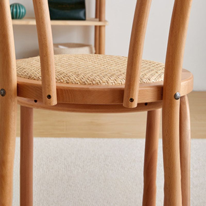 Chaise de salle à manger en bois moderne, sans accoudoirs, à dossier ouvert, pour usage domestique