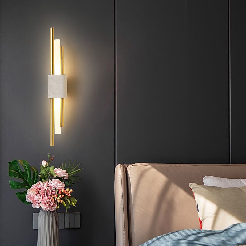 Modern Luxury LED Wall Lamp Iron Cylindrical Wall Sconce with Acrylic Shade