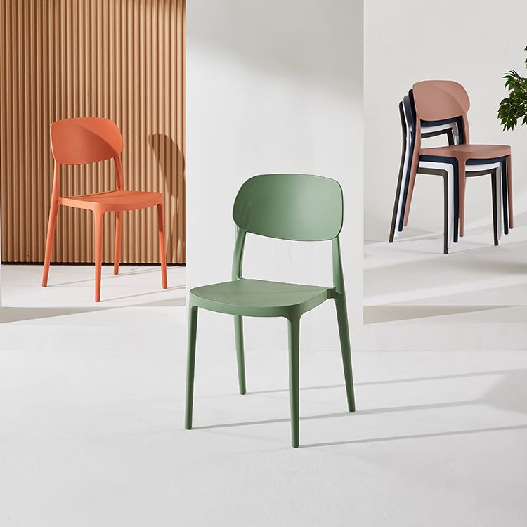 Modern Indoor Stacking Side Chair Plastic Frame Chair with Upholstered