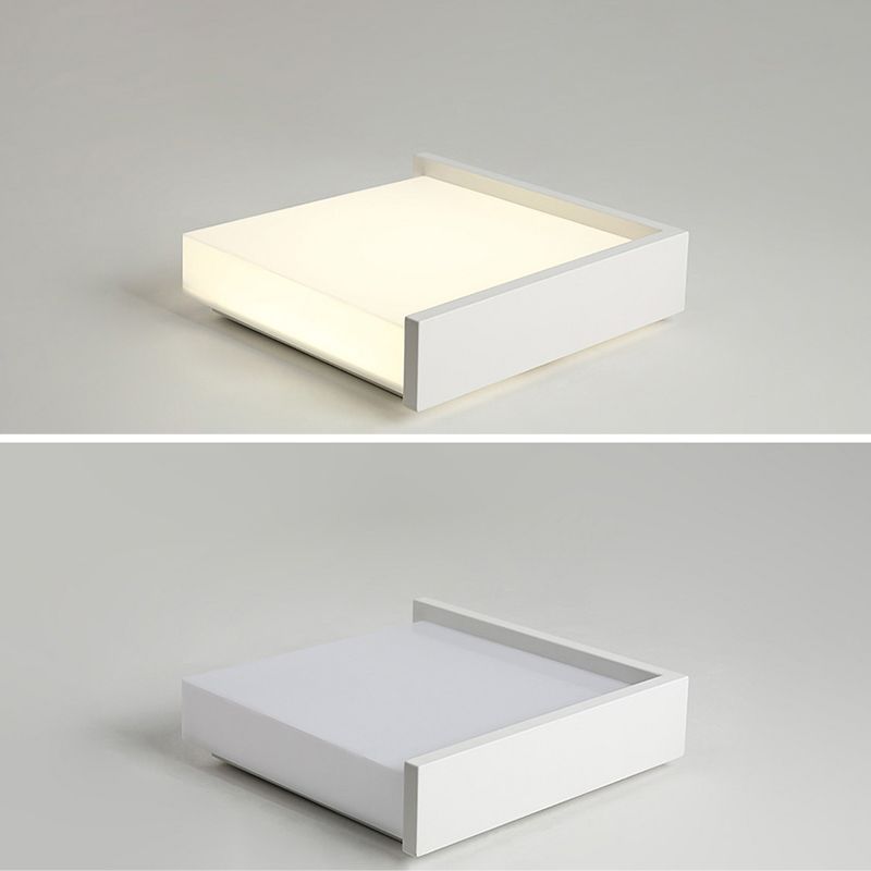 Neue moderne quadratische LED-Unterputzleuchte mit 1 Licht und Acryl für die Deckenmontage im Wohnzimmer