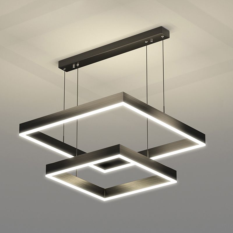 Iluminación de colgante estructurado negro mate lámpara de led metal para sala de estar para sala de estar