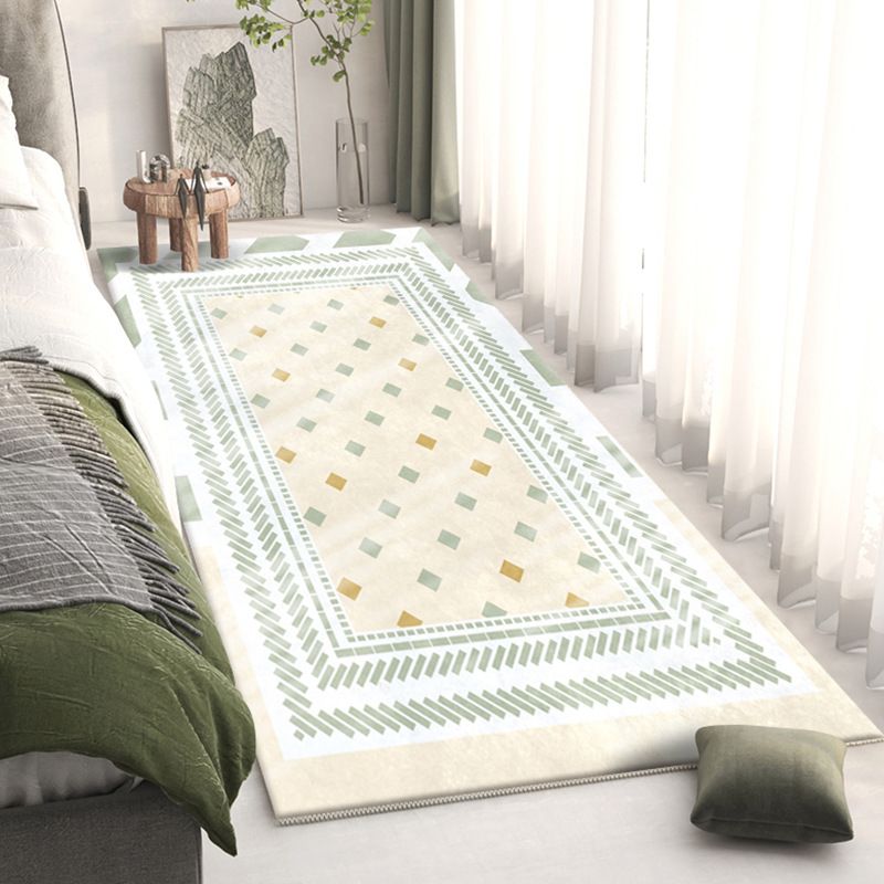 Modern Style lattice Rug Rectangle Stain Resistant Polyester Rug for Home Decor