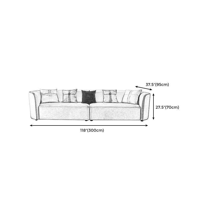 Stain-Resistant Faux Leather Modern Sofa/Sectional for Apartment, Living Room