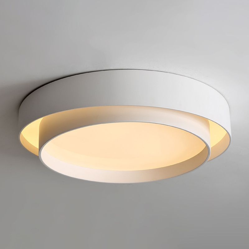 Plafonnier encastré en métal à Double cercle, luminaire de plafond encastré à LED Simple