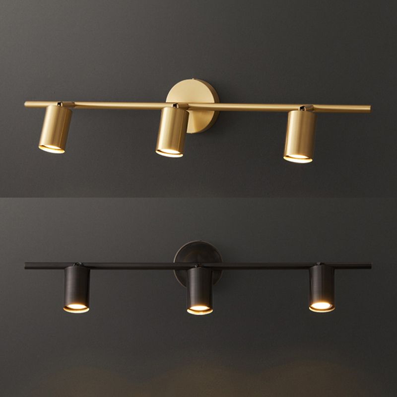 Metal Half Cylinder Wall Sconce Modern Style Multi-Lights Mirror Wall Lighting Fixture