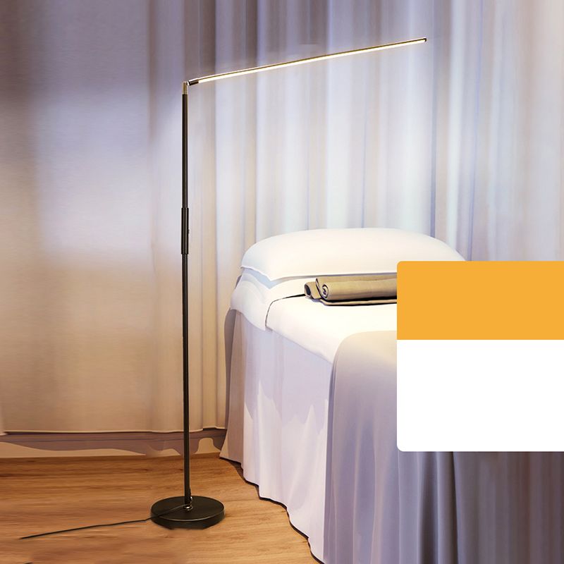 Modern Style Strip Shape Floor Lighting Metal 1 Light Floor Light for Dining Room