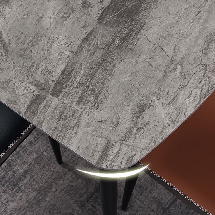 Contemporary 1/4/5/7 Pieces Dining Set Gray Sintered Stone Dining Table
