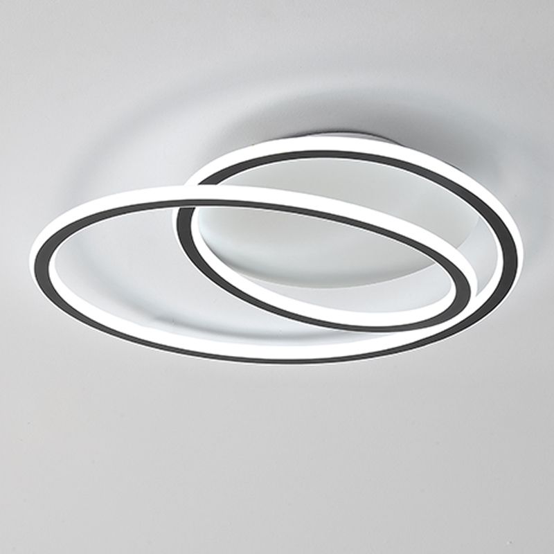 Linear Shape Ceiling Fixture Modern Style Metal 1 Light Ceiling Mounted Light