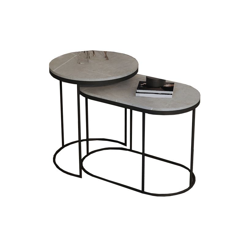 18.36" Tall Side End Table Contemporary Metal Frame Side Accent Table