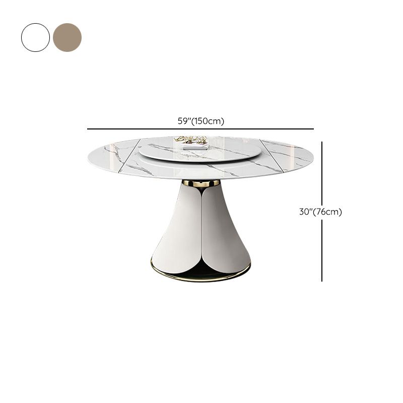 Contemporary Pedestal Dining Table Round Dinner Table for Home