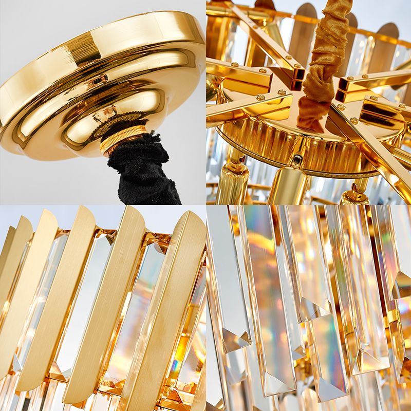 Moderne stijl ronde hanglamp lampje makelaar kristal woonkamer kroonluchter in goud