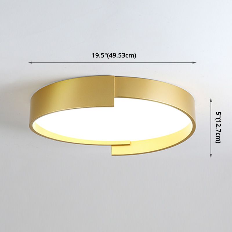 Macaroon Style LED Flush Mount Ceiling Light Northern Europe Simplicity Bedroom Lamp with Frosted Acrylic Lampshade