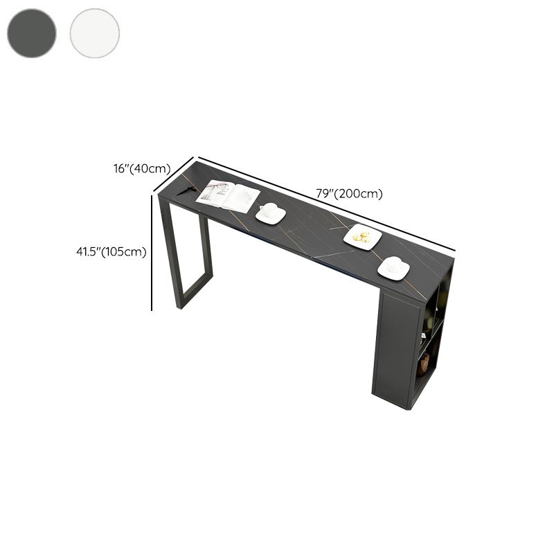 Glam Style Rectangle Bar Table 1/2/3 Pieces Stone Bar Table Set for Home