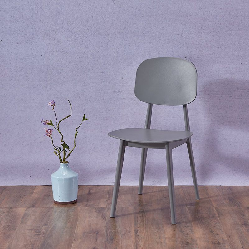 Contemporary Open Back Chair Plastic Dining Side Chair for Home