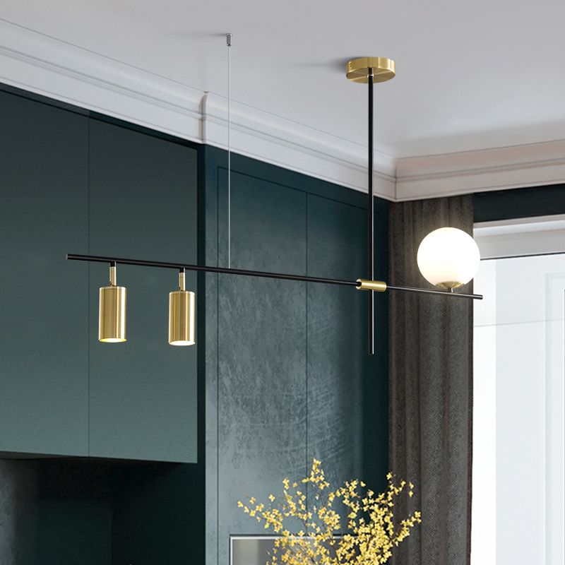 Linear Shape Island Lights Modern Style Metal Island Lighting