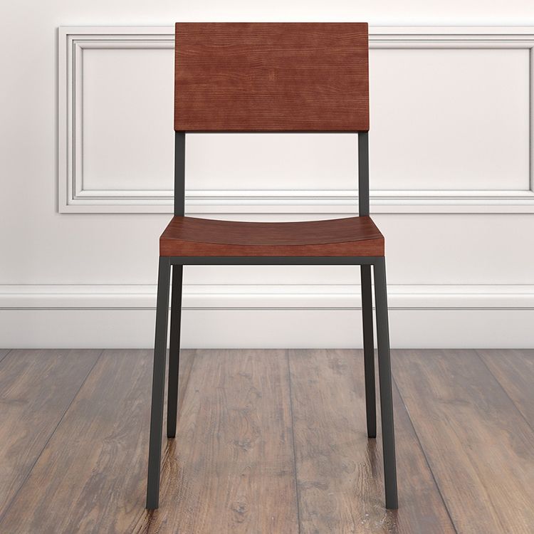 Open Back Side Chair Industrial Metal Kitchen Dining Room Chair