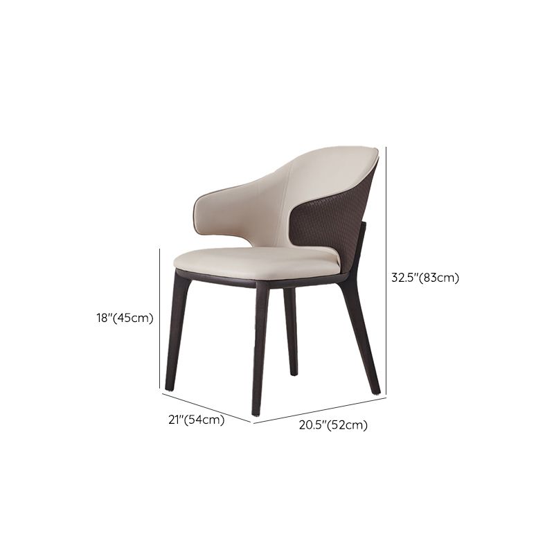 Industrial Upholstered Dining Chair Armless Dining Room Chair