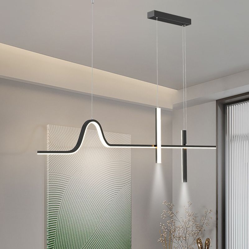 Modern White/Black Kitchen Island Lighting LED Ceiling Light for Dining Room